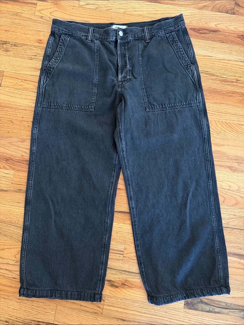 Madewell low slung baggy jean in airy denim